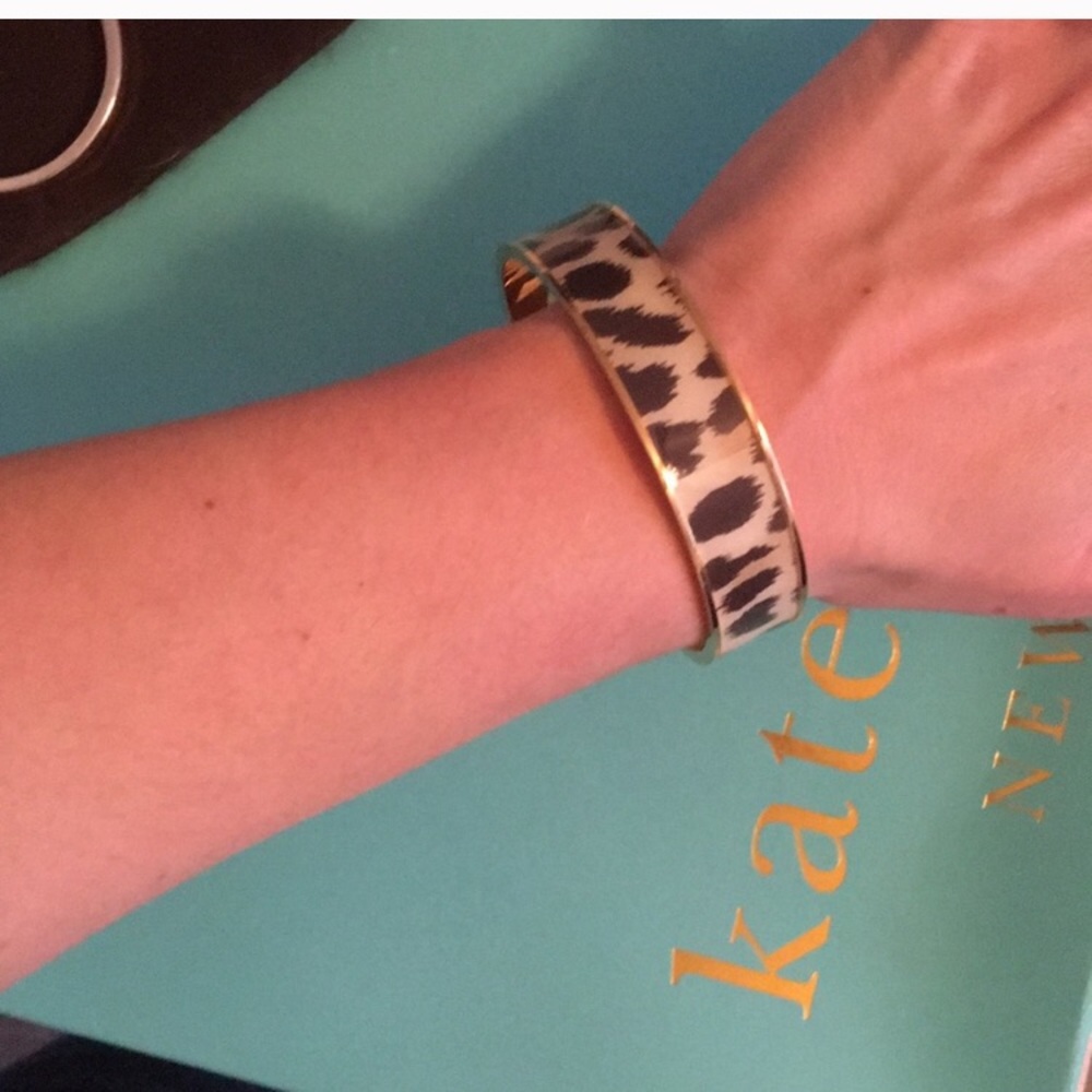 Gold Kate Spade Bangle Leopard Print